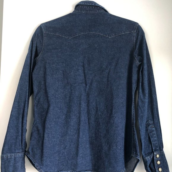 LEVI'S Red Tag Western Style Denim Shirt- Ladies Size Small- Interesting Details - Picture 5 of 6